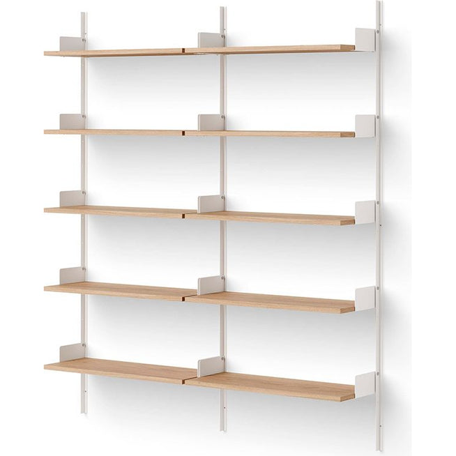 Photo of New Works Library Shelf - Reolsystem - Oak / White - H190 X W163.5 X D30.5 Cm