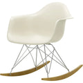 Eames Plastic Armchair Rar - 11 Pebble - Chrome Base - Golden Maple - Matstolar - Charles & Ray Eames - Vit - Metall/trä/plast