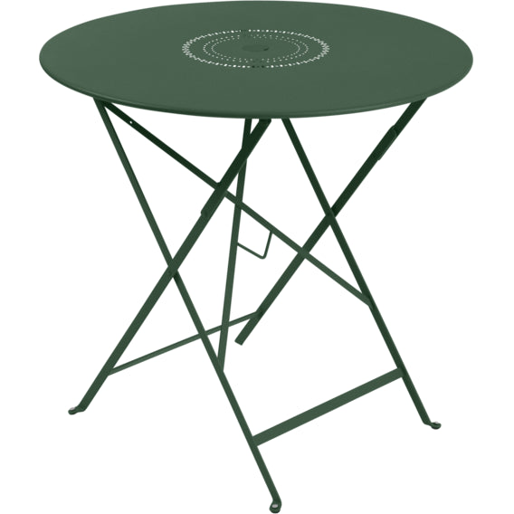 Photo of Floréal Table Ø 77 cm, Cedar Green - Outdoor dining table - Green - Metal