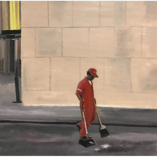 Photo of A Man Sweeping (Times Square), 2017