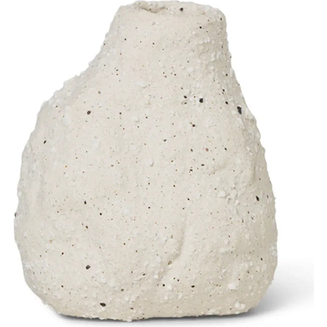 Photo of Vulca Mini Vase - Vase - Off-white Stone - W5,5 X H7,5 X D6 Cm