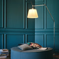 Thumbnail photo of Tolomeo Mega Floor Lamp Alu Ø 42 Parchment Shade