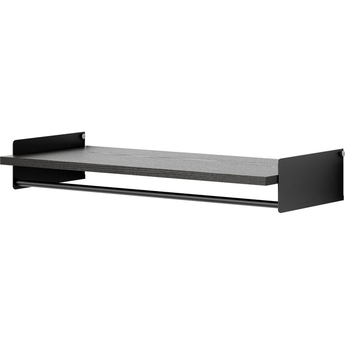 Photo of New Works Wardrobe Shelf Kit - Hylde - Black Ash / Black - H13 X W80 X D35 Cm