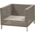 Thumbnail photo of Connect Lounge Chair, Cushion: Brown, Cane-line Weave, Cane-line Natté, Legs: Galvanized Steel - Outdoor Armchairs - Cane-line Design Team - Metal/Textile Material