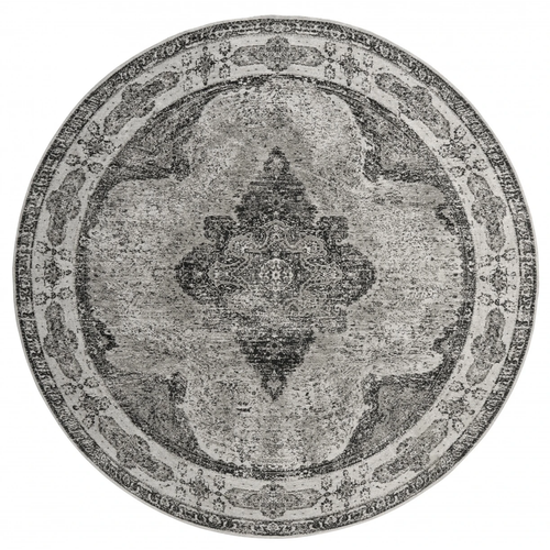 Photo of Venus Round Rug Grey - Diameter