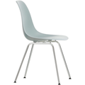 Eames Plastic Chair Dsx - 24 Light Grey - Chrome Base - Matstolar - Charles & Ray Eames - Grå - Metall/plast