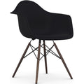 Eames Plastic Armchair Daw - 12 Deep Black - Dark Maple - Matstolar - Charles & Ray Eames - Svart - Metall/trä/plast