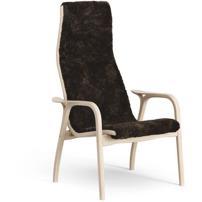 Photo of Lamino Arm Chair White Pigmented Oak/sheep Skin