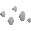 Thumbnail photo of The Dots Coat Hooks Set Of 5, Grey - Krokar - Lars Tornøe - Grå