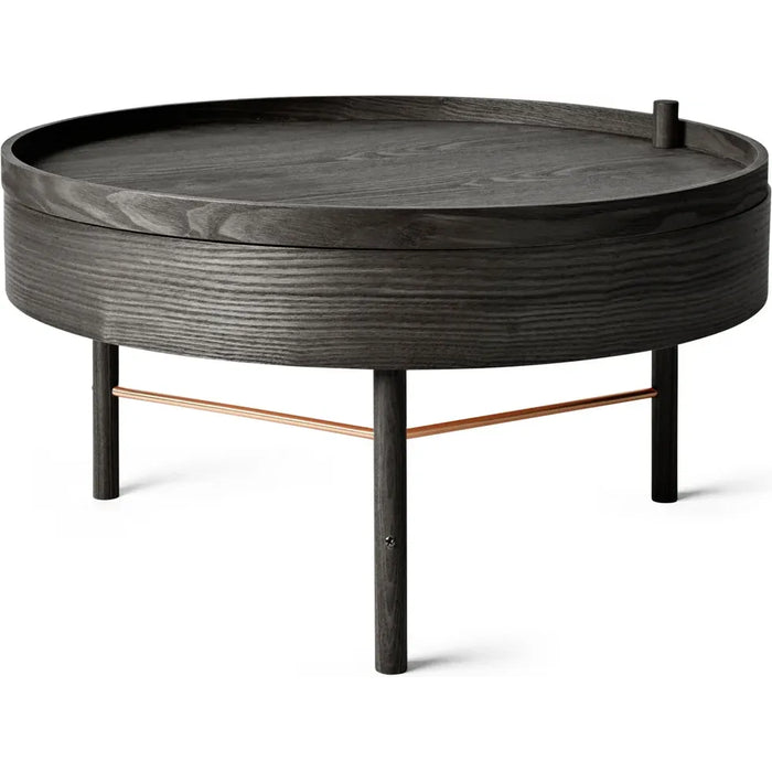 Turning Table Black Ash/brass - Small Table & Side Table - Theresa Rand - Black - Metal/Wood