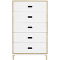 Thumbnail photo of Kabino Dresser - Chest of drawers - White / 5 drawers - L: 74.2 x D: 41 x H: 127 cm