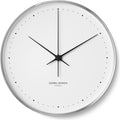 HK Clock Ø40 cm Steel & White - Clocks - Henning Leash - Silver