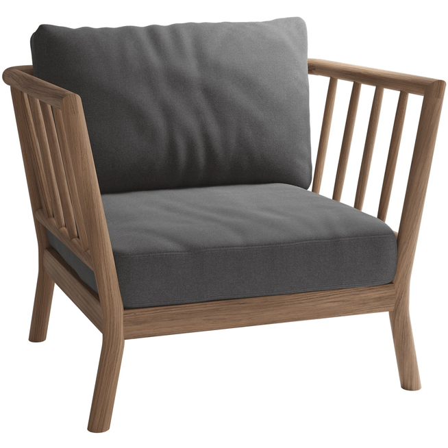 Photo of Tradition Lounge Chair, Charcoal, Teak Fsc 100% - Utomhussoffor - Povl B. Eskildsen