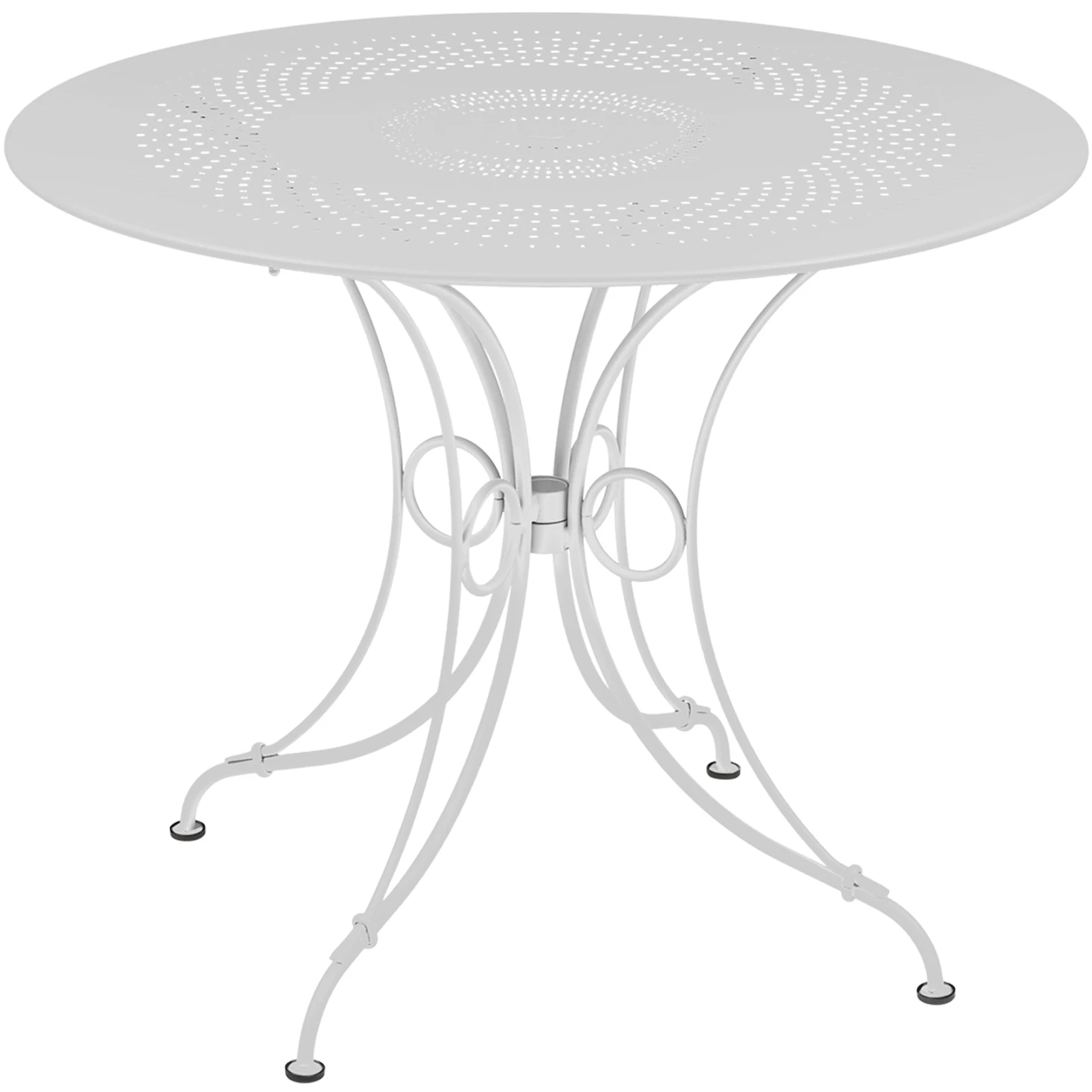 1900 Table Ø 96 Cm, Cotton White - Matbord Utomhus - Vit - Metall