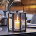 Thumbnail photo of Lightlux Lantern M/teak - Lantern - Lava Grey, Aluminium