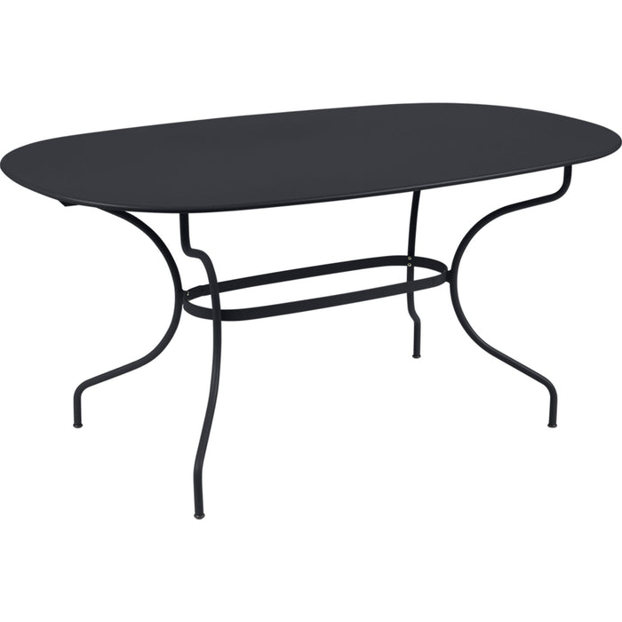 Photo of Opéra+ Oval Table 160 x 90, Anthracite - Outdoor dining table - Grey - Metal