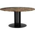 Scala Table H75 Cm - Marble - Spisebord - Sort - H: 75 X Ø: