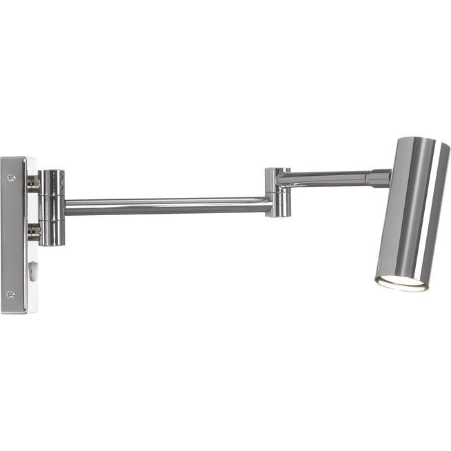 Photo of Puck Wall Lamp, Chrome, Cable, Br: 49.5 cm - Bedside Lamps - Åke Hultgren - Silver