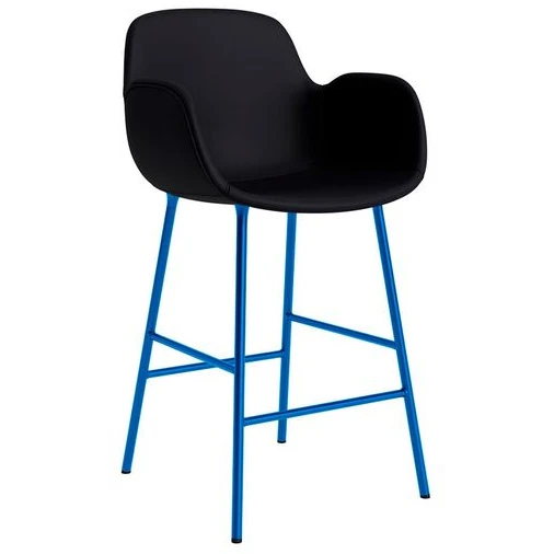 Photo of Form Bar Armchair 65 Cm Full Upholstery Bright Blue Steel