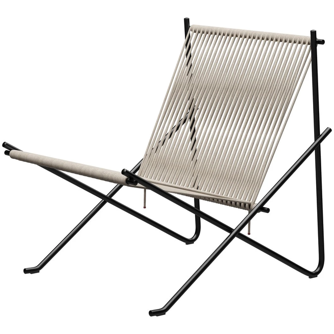 Photo of Pk4 Lounge Chair Black-Natural