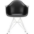 Eames Plastic Armchair Dar - 12 Deep Black - White Base - Matstolar - Charles & Ray Eames - Svart - Metall/plast