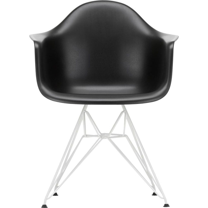Eames Plastic Armchair Dar - 12 Deep Black - White Base - Matstolar - Charles & Ray Eames - Svart - Metall/plast
