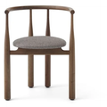 Bukowski Chair - Spisebordsstol - Walnut W. Osborne & Little Carnavon Cacao Stone - H 71.8 X W 57 X D 46 Mm, Seat Height: 46 Cm