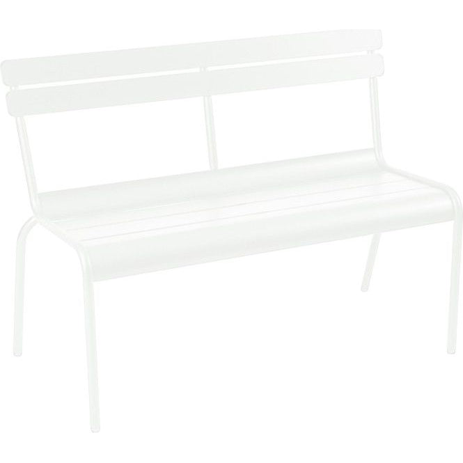 Photo of Luxembourg Bench With Backrest Cotton White 01 - Garden Benches - Frédéric Sofia - White - Metal