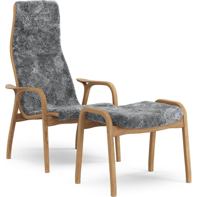 Photo of Lamino Armchair And Footstool Oiled Oak/sheepskin