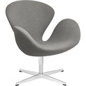 3320 Swan Lounge Chair - Satin Polished Steel Stand