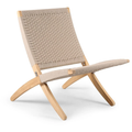 Thumbnail photo of Mg501 Cuba Outdoor Folding Armchair Braiding Sesame, Teak