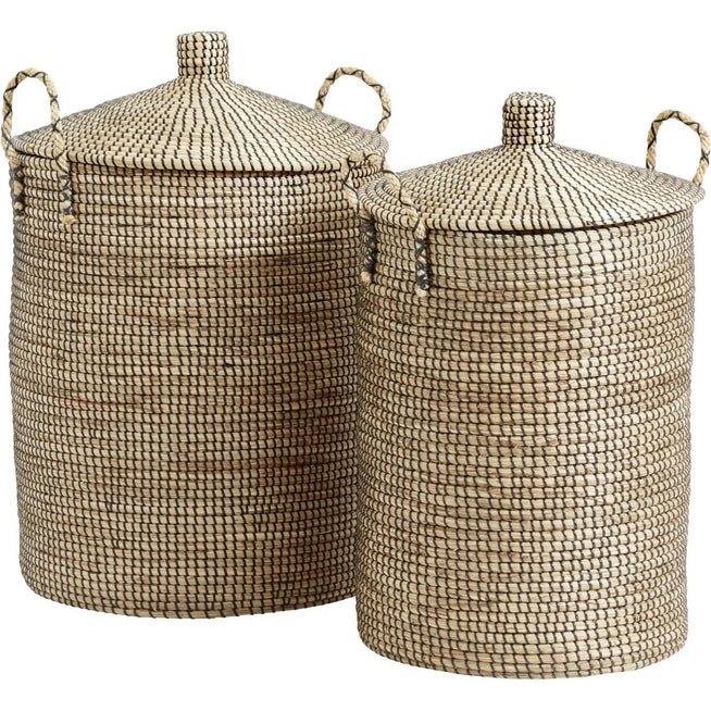 Photo of Acclaimed Laundry Baskets Set of 2 Pieces - Natural / Black