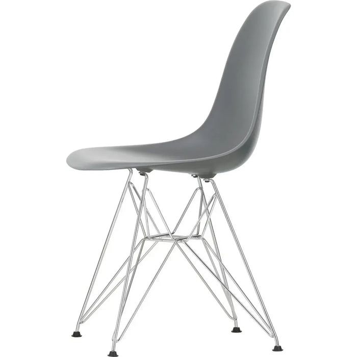 Eames Plastic Chair Dsr - 56 Granite Grey/chrome Base - Matstolar - Charles & Ray Eames - Grå - Metall/plast