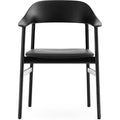 Herit Chair Arm Rest & Leather Upholstery Black Oak Black