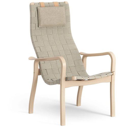 Photo of Primo Arm Chair High With Neck Cushion Laquered Beech