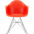 Eames Plastic Armchair Dar - 03 Poppy Red - Chrome Base - Matstolar - Charles & Ray Eames - Röd - Metall/plast
