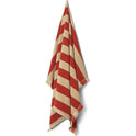 Alee Towel - Håndklæde - Light Camel / Red /