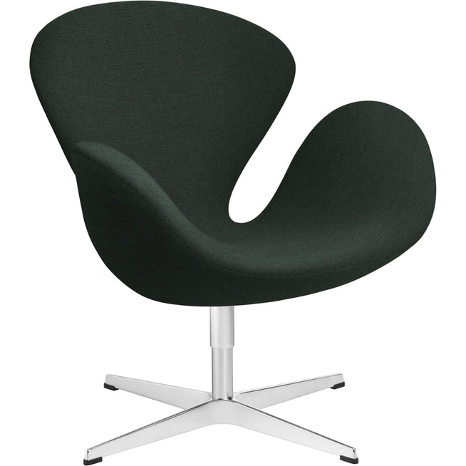 Photo of 3320 Swan Lounge Chair | Fabric | Satin Polished Steel Stand