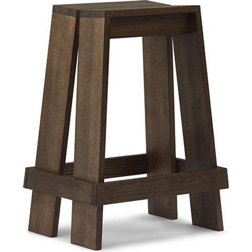 Photo of Let Barstool 65 cm Brown Stained Ash - Bar stools & bar stools - Aspect Office - Wood colored - Wood