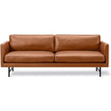 Calmo Sofa 95 5652 By Hugo Passos - 2 Personers Sofa - Omni 377 Dark Brown / Matt Chrome - W200 X D90 X H75,5 X Sh41 Cm