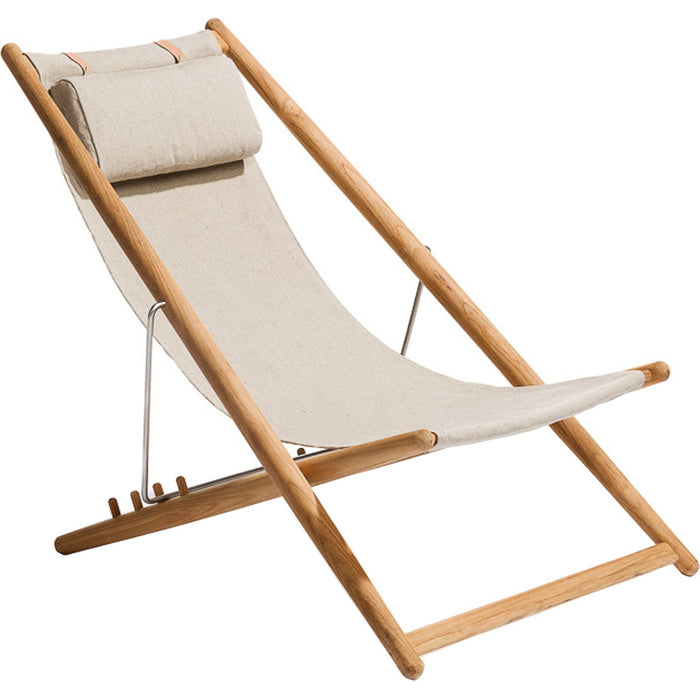 H55 Lounge Chair Teak/light Grey Ashe - Sun loungers & sun loungers - Björn Hultén - Wood