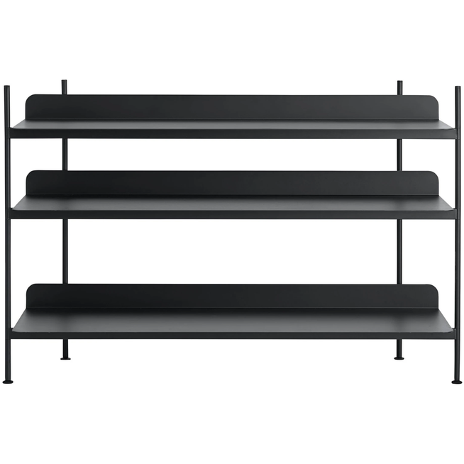 Photo of Compile Shelving System/configuration 2, Black - Shelving System - Cecilie Manz - Black - Metal