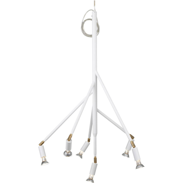 Photo of Kvist Ceiling lamp, white structure, 6 arms - chandeliers - Jonas Bohlin - white