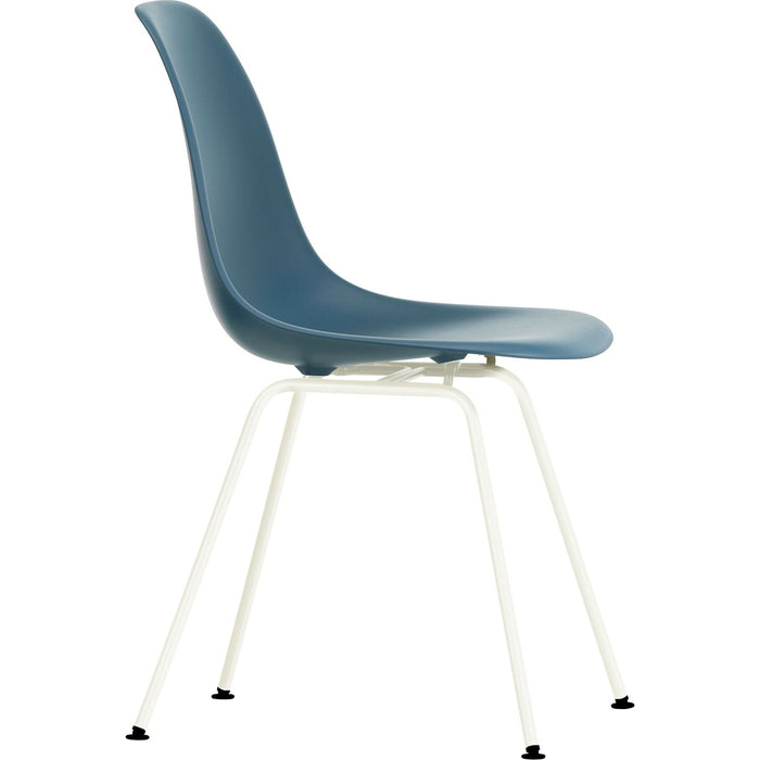 Eames Plastic Chair Dsx - 83 Sea Blue - White Base - Matstolar - Charles & Ray Eames - Blå - Metall/plast