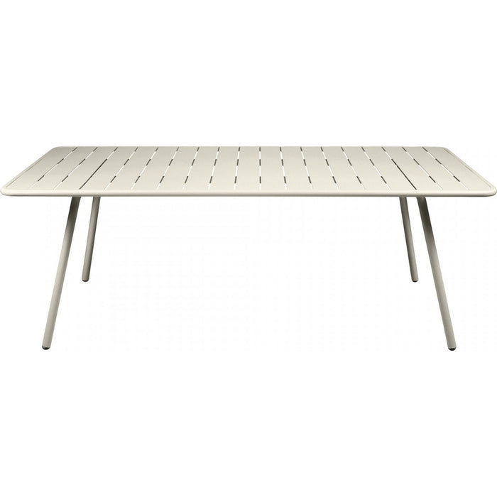 Photo of Luxembourg Table 207 X 100, Clay Grey - Outdoor Dining Table - Frédéric Sofia - Green,Grey - Metal