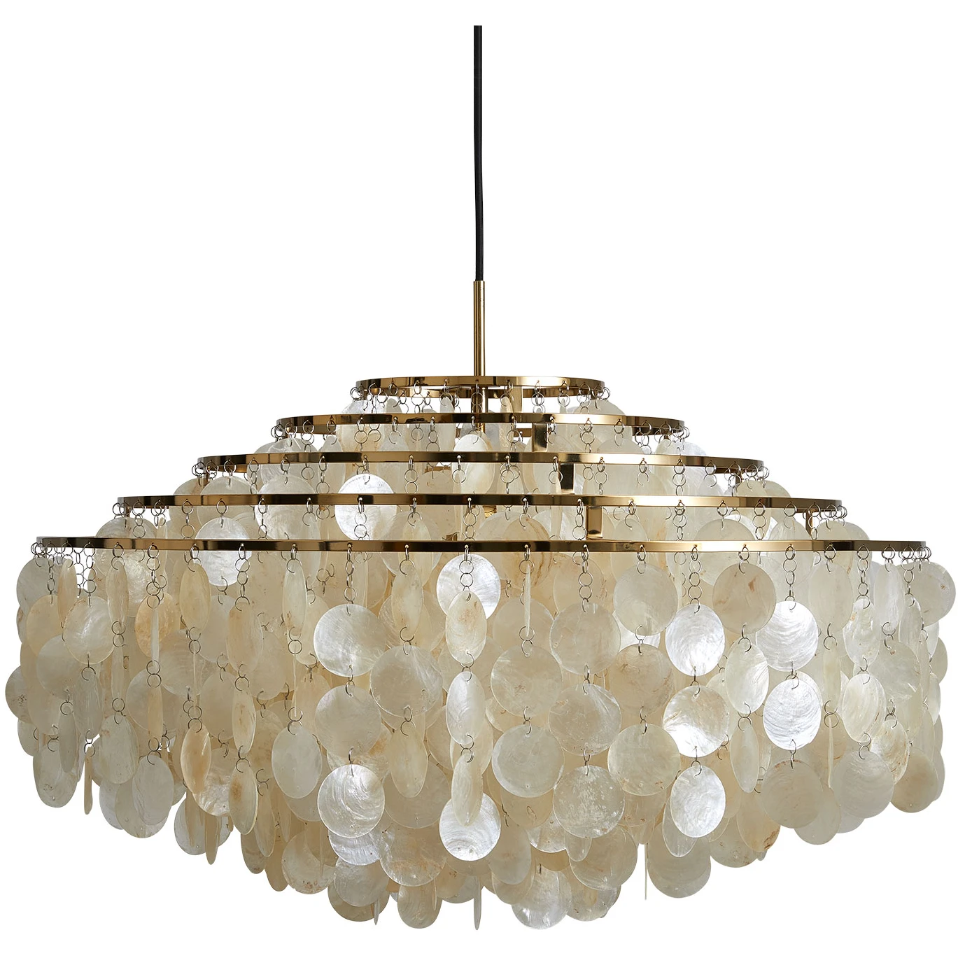 Fun 11dm Brass Pendant  - Pendellampor - Verner Panton - Guld,beige