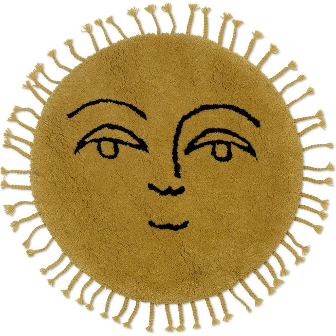 Photo of Sun Tufted Rug - Children's rug - Yellow - W70 x H70 x D2 cm