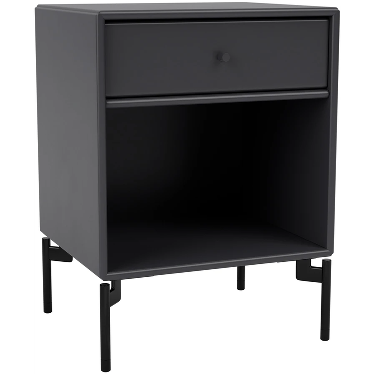 Photo of Dream Nightstand - Anthracite / Black Legs - Bedside Table - Peter J. Lassen - Black - Mdf