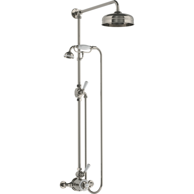 Photo of Classic Thermostatic Valve with Riser, Hand Shower, & 8"Rose