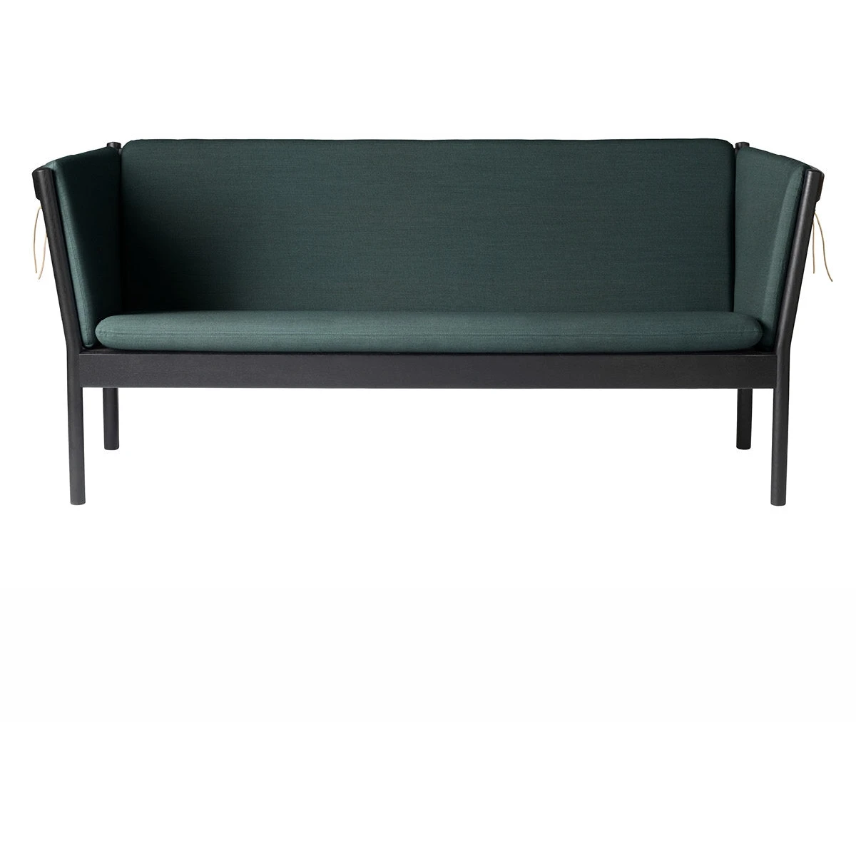 J149 3-pers. Sofa - Black lacquered oak, dark